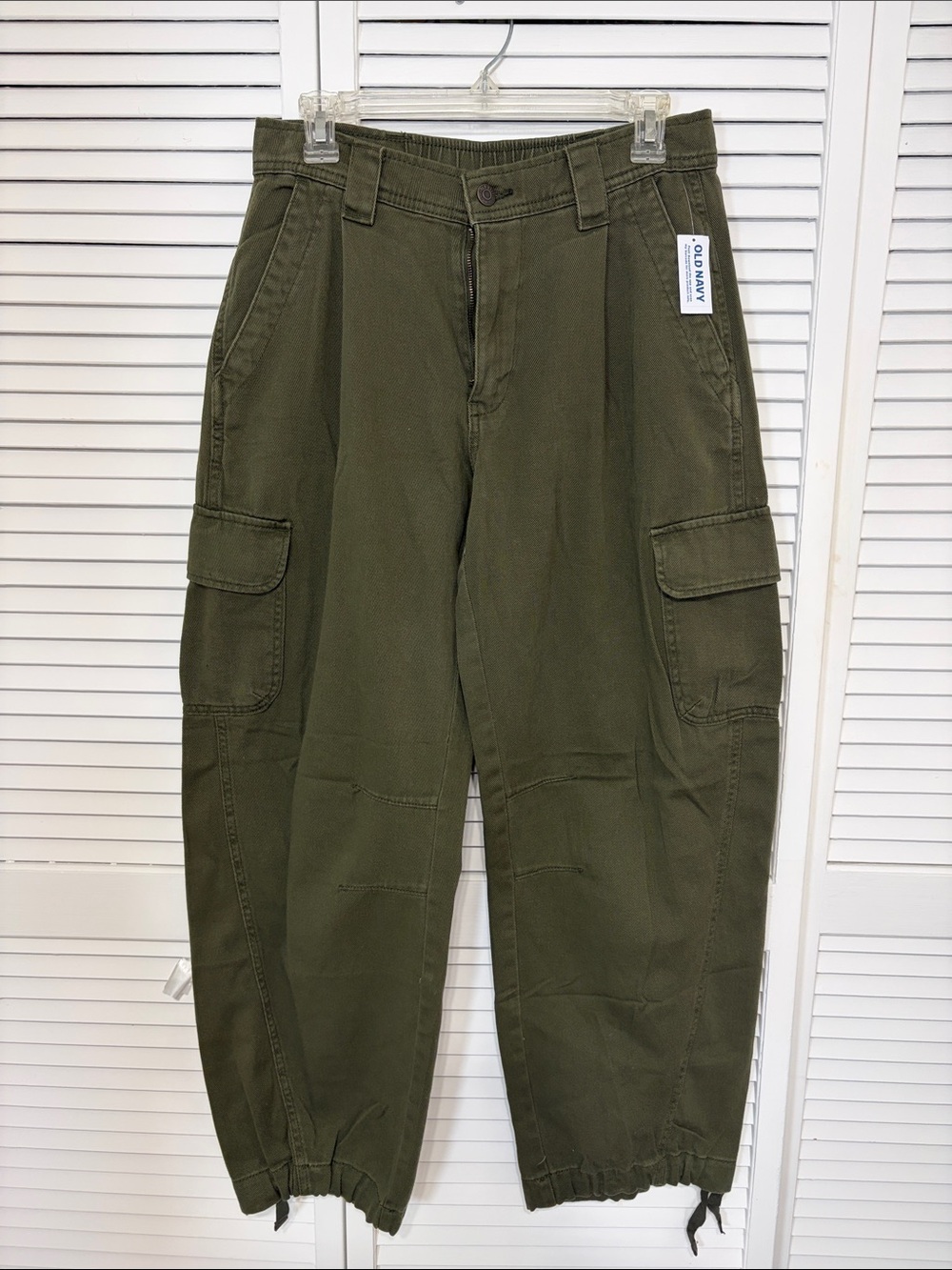 Old Navy Olive Green Wide-Leg Cargo Pants
